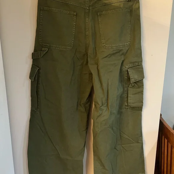 Gap wide leg Green Cargo Pants 14 women’s - Picture 5 of 12